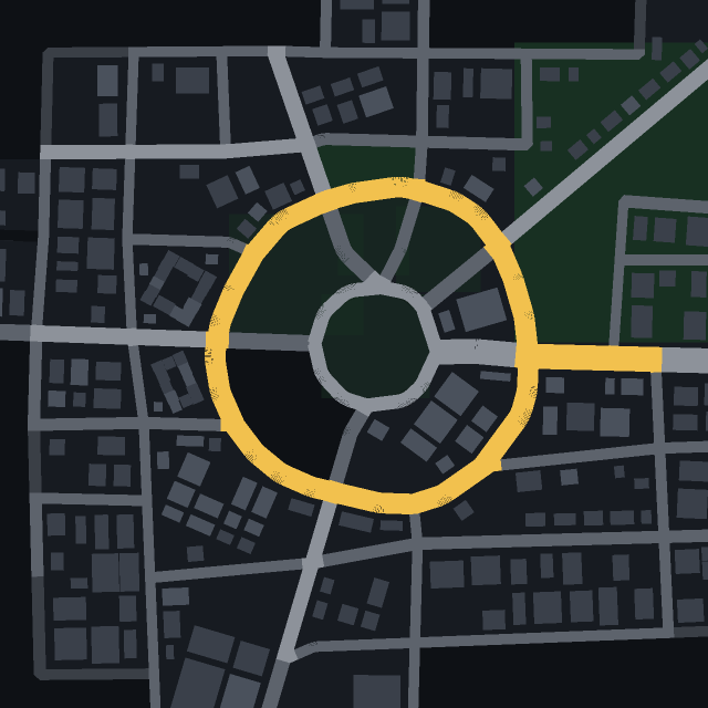 Top-down map of Nošín, a classic town generated from seed 2024